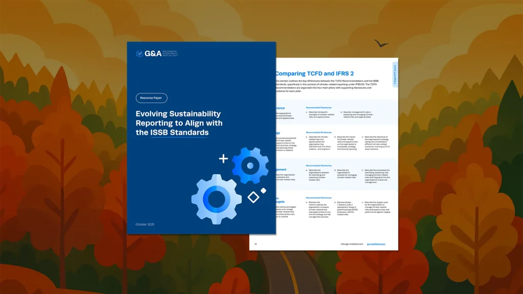 Evolving Sustainability Reporting to Align with the ISSB Standards
